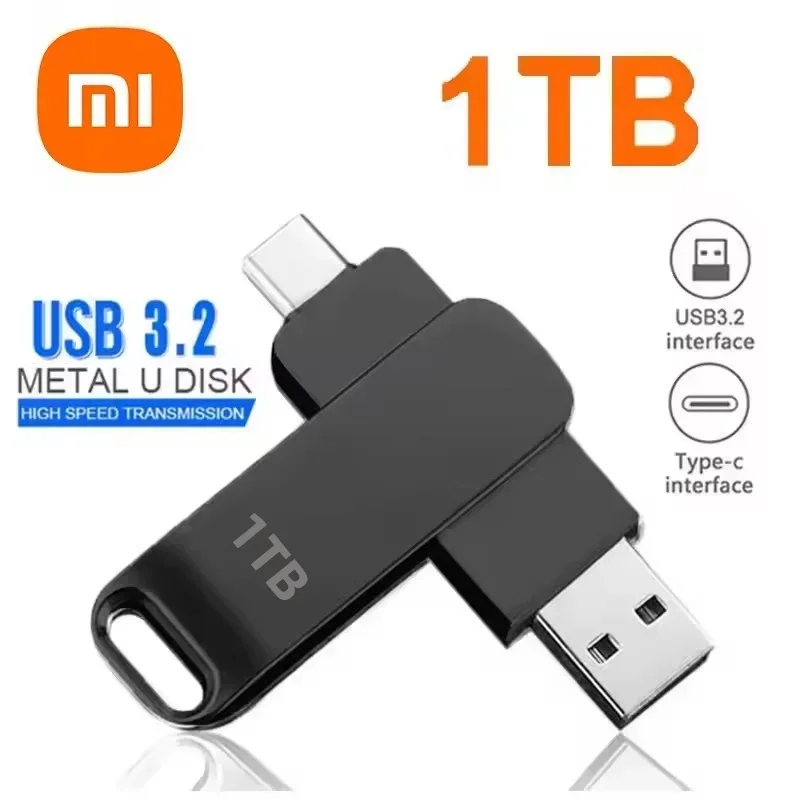 XIAOMI 16TB Flash Drives USB 3.2 High Speed USB Transfer Metal Pendrive Memory Card Pendrive Flash Disk Memoria Waterproof Stick: Orange