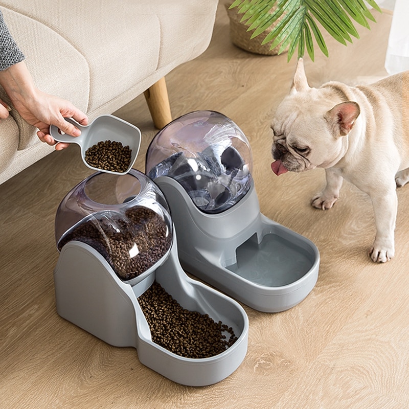 3.8L Kat Automatische Feeder Plastic Hond Waterfles Grote Capaciteit Voerbak Huisdier Voedsel Water Dispenser Puppy Drinker
