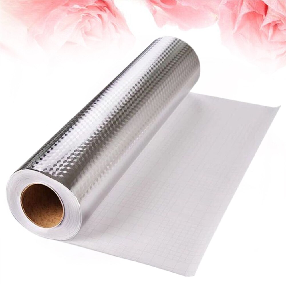 Self-adhesive Heat Resisting Waterproof Damp-proof Aluminum Foil Paper Grease-proof Oil-proof Leak-proof Wall Sticker Kitchen Su