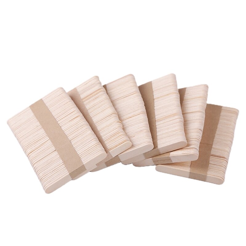 Paletas de madera multiusos, palitos de paletas caseros, materiales de artesanía artesanal de grado alimenticio