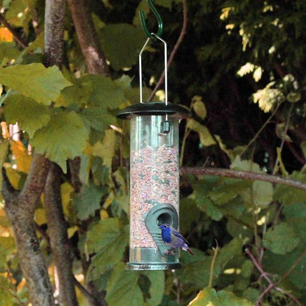 Fett boll matare hängande utomhus plast hink husdjur fågel matare fat plast bläck grön plast tillbehör utomhus matare