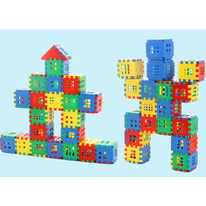 50pcs/lot Building Blocks Baby Paradise House spelling puzzle blocks City DIY Model Figures Educational Kids Toys