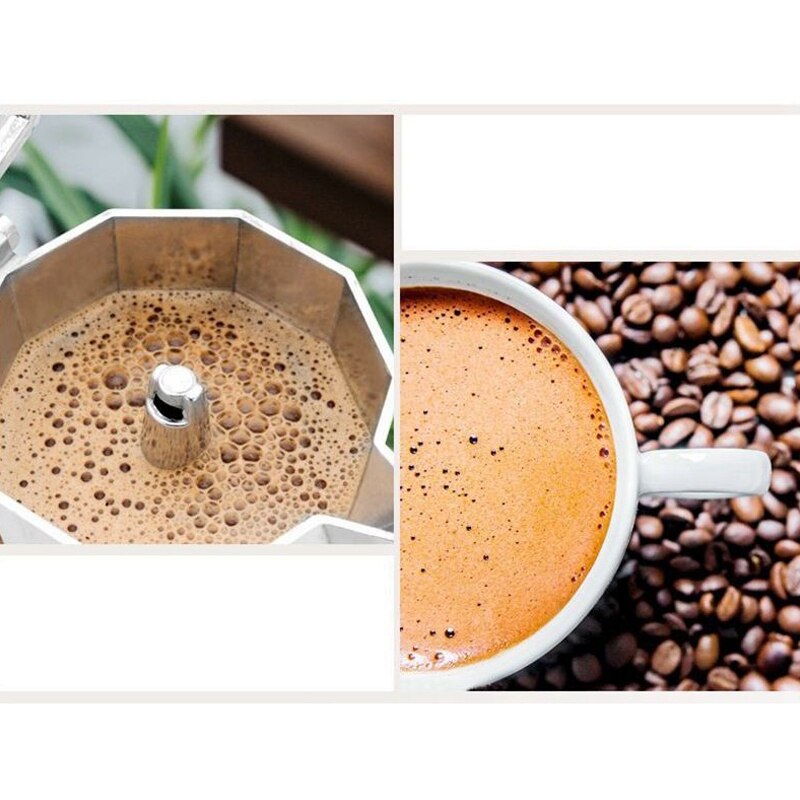Alumiini italialainen moka espresso kahvinkeitin suodatin liesi potti 6 kuppia