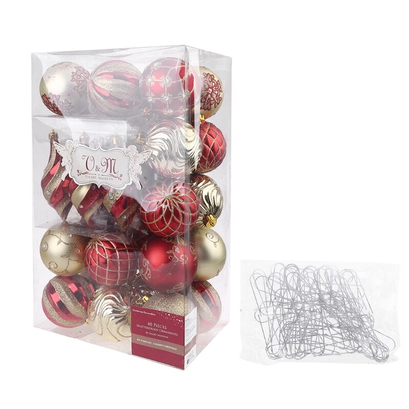 31 stuks kerstballen, onbreekbaar, hangende kerstboomversieringen, huwelijksdecoratie  d08f