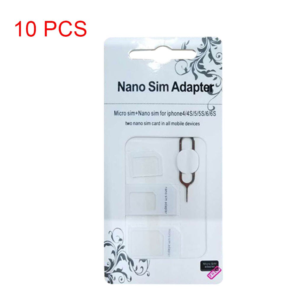 Etmakit 10 Set Nano Micro Mini Standaard Sim-kaart Adapter Kit Set Adapter Gereedschap Nk-Winkelen