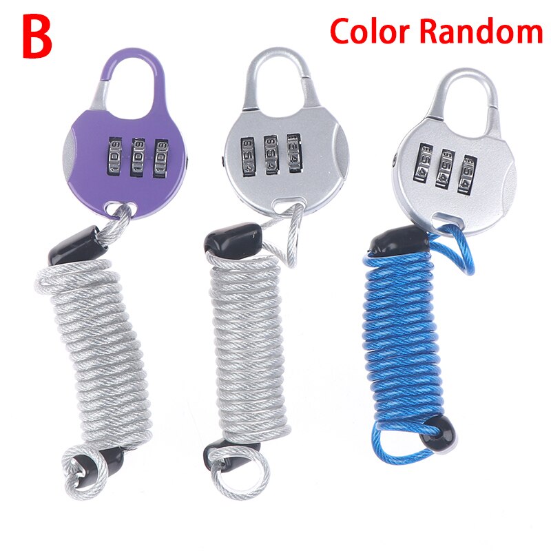 Stretch Length Cycle Lock Elastic Rope Anti Theft Bike Motorcycle Scooter Spring Cable Wire 3 Digits Combination Password TXTB1: B