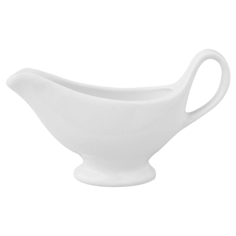 1pc Gravy Boats Gravy Sauce Boats Condiment Boats Saucier Boats With Handle Container Dish Boat-Shaped Sauce Hopper Sauce Hopper: 300ml