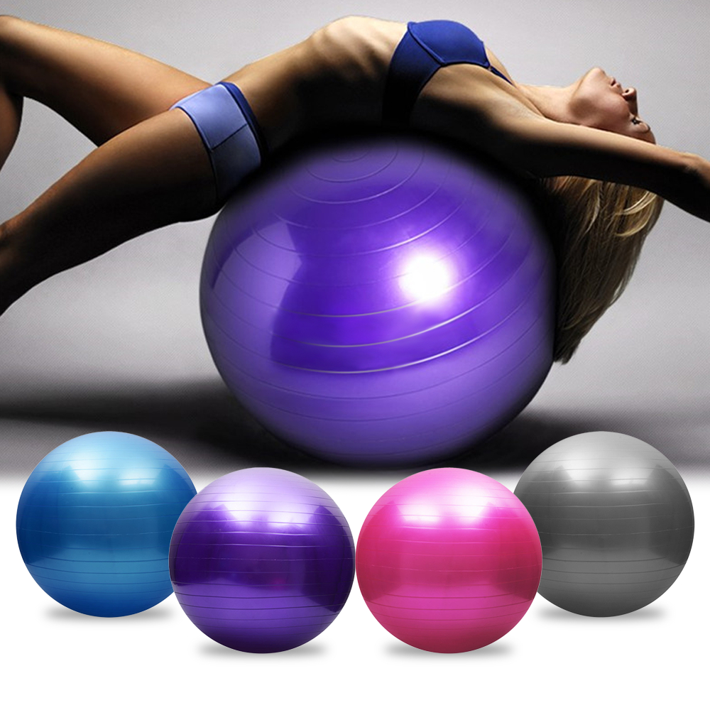 Anti-burst Yoga Ball Thickened Stability Balance Ball Pilates Barre Physical Fitness Exercise Ball 45/55/65/75CM Air Pump