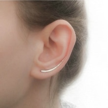 Pendientes de plata de ley 925 para mujer, aretes trepadores minimalistas hechos a mano, joyería,