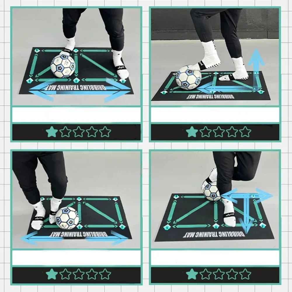 Estera de entrenamiento de fútbol, estera de entrenamiento de drible antideslizante plegable para niños y adultos, esteras de Fitness insonorizadas, equipo de entrenamiento de fútbol