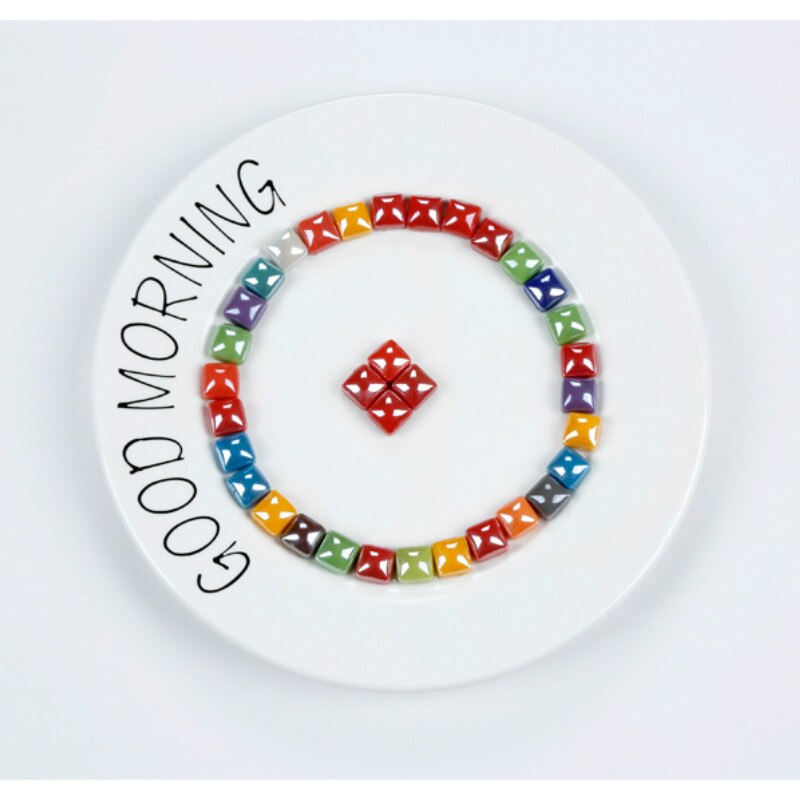 100Pcs Gepolijst Jade Mozaïek Tegels 1.2Cm Vierkante Mozaïek Stenen Kleurrijke Mozaïek Materialen Voor Kinderen/Kids Diy Handgemaakte craft Tegel