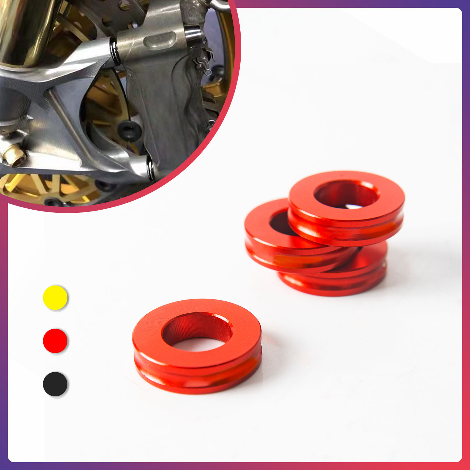 Motorcykel främre bromsok spacers kit för ducati streetfighter  v4 streetfighter 848 1098 scrambler 800 400 1100