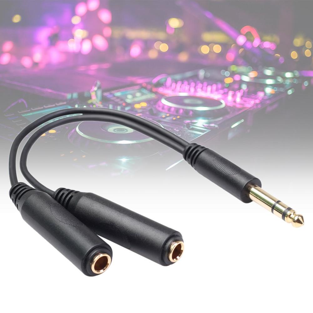 1/4 Splitter and 1/4 "trs Stereo Male to Dual 1/4" Trs Stereo Female Y Quarter Splitter Cable Transfer Cable