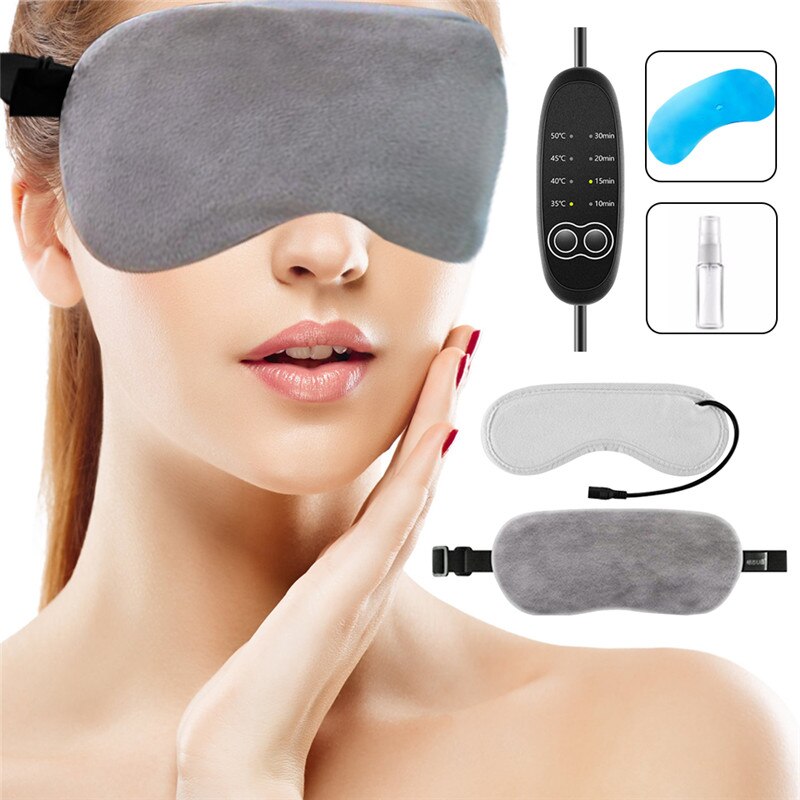 Lavender Heated Eye Mask for Sleeping USB Heated Eye Mask Warm Steam Dry Eye Mask Electric Temperature Heating Eye Mask