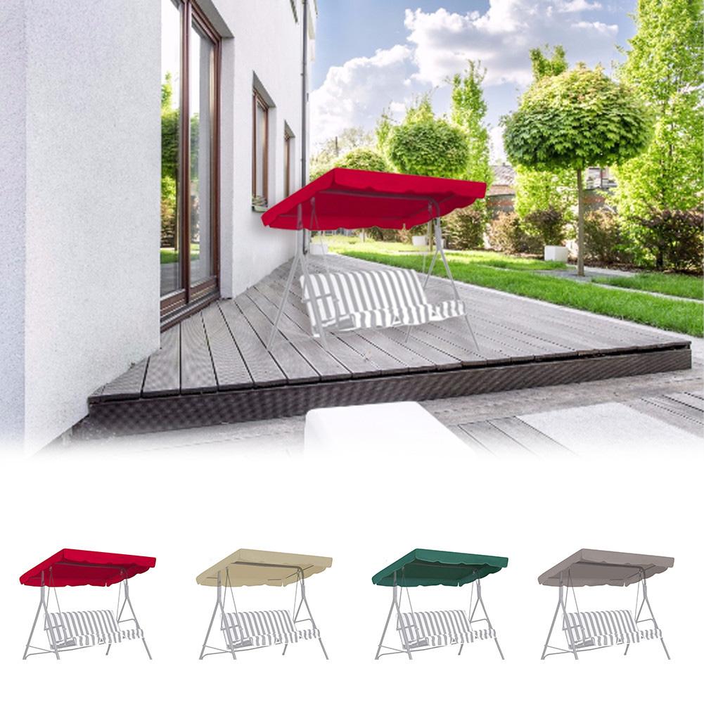 Garden Swing Roof Cover Waterproof Patio Swing Canopy Cover Replacement 3-Seater Garden Yard Swing Canopy UV Sun Shade Covers