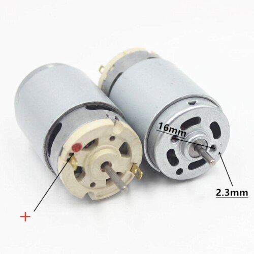 Small RS-390 Carbon Bursh Motor DC 6V 9V 12V 25000RPM High Speed Large Torque Dual 2.3mm Shaft Permanent Magnet DC Motor
