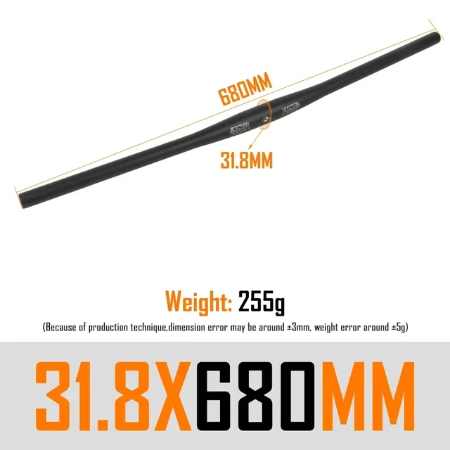 UNO-Manillar de bicicleta recto/ribalón, mango plano de aleación de aluminio para bicicleta de montaña, 640, 680, 720, 740, 760, 780, 800mm, piezas de bicicleta: Rojo