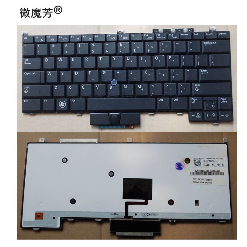 US keyboard Voor Dell E4300 ZWARTE Laptop Toetsenbord met backlight