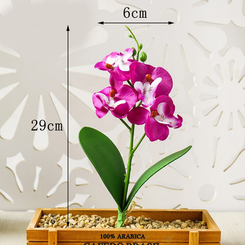29cm de haut soie fleur artificielle papillon orchidée fleur d'orchidée pour nouvelle maison maison mariage Festival décor Simulation fleur