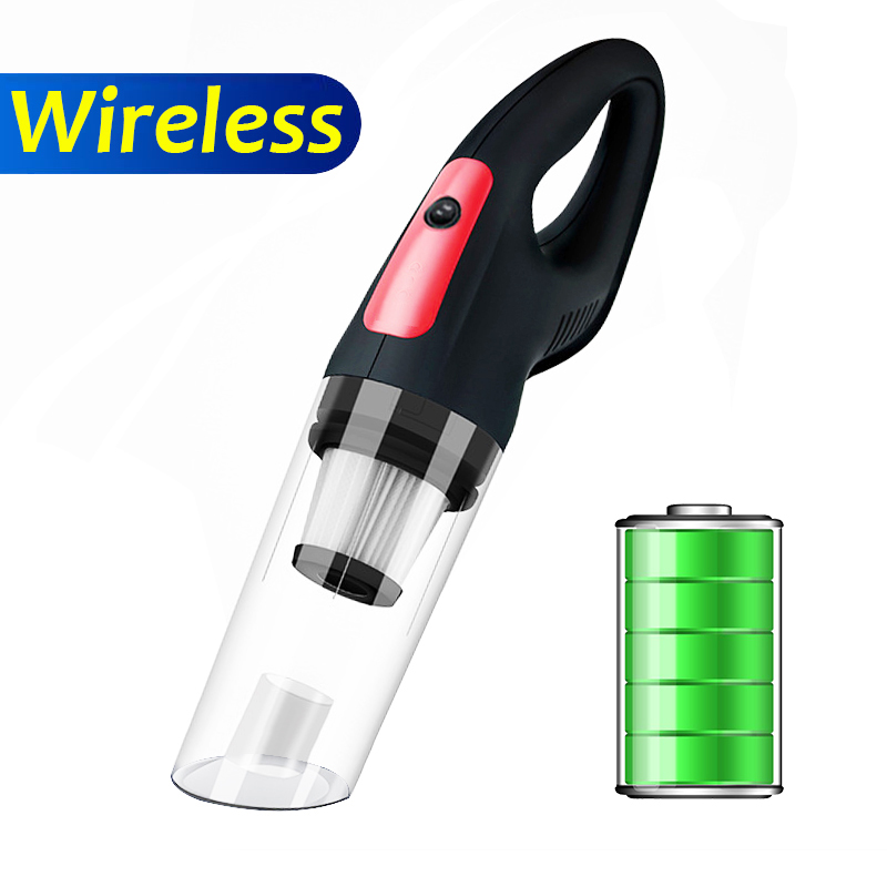Wire/Wireless Vacuum Cleaner Handheld Auto Interior Rechargeable Cordless Dust Manual Vacuum Cleaner for Home: Wireless Style