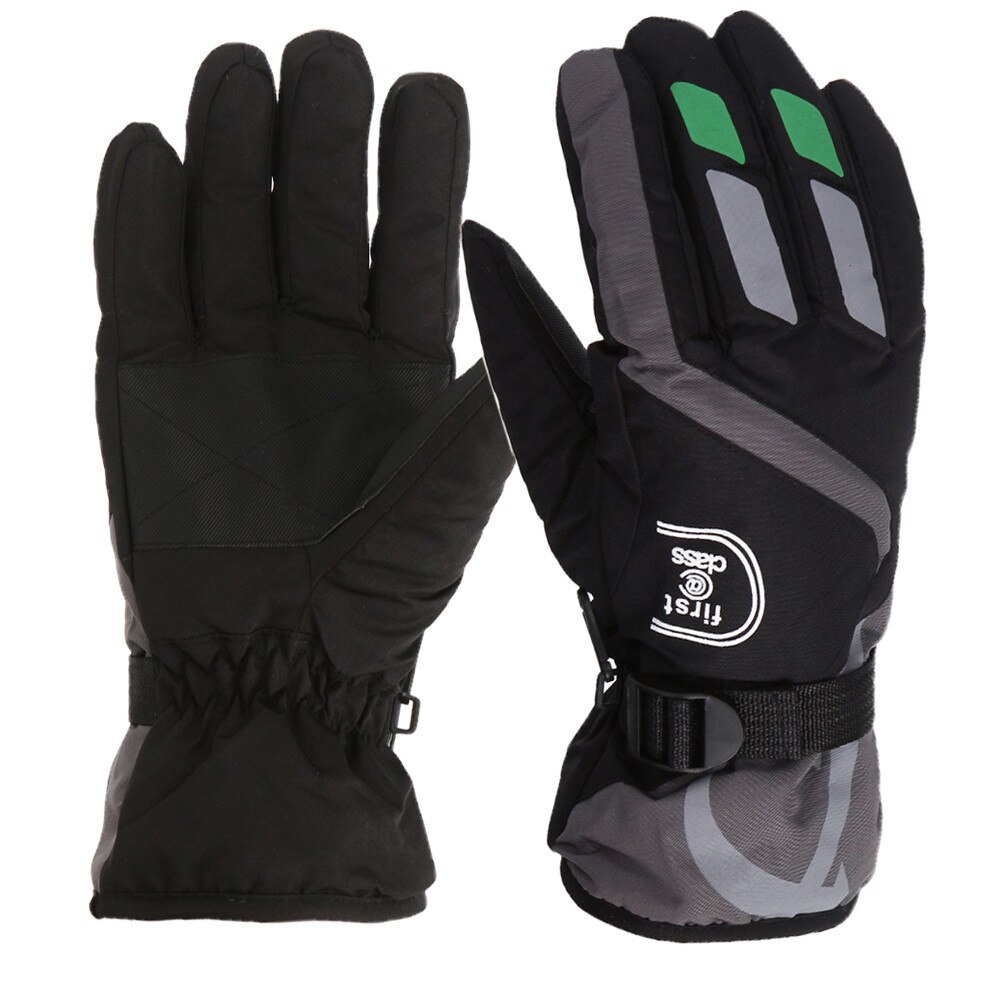 Guantes de esquí Extra gruesos para hombre y mujer, manoplas para esquí, Snowboard, nieve, deportes de invierno, cálidos, impermeables, de cuero de imitación