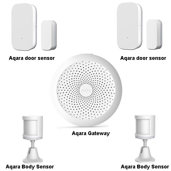 Aqara smart Home Kit Mijia gateway Hub Human Body Sensor Wireless Switch Temperature Humidity Water Leakage alarm set