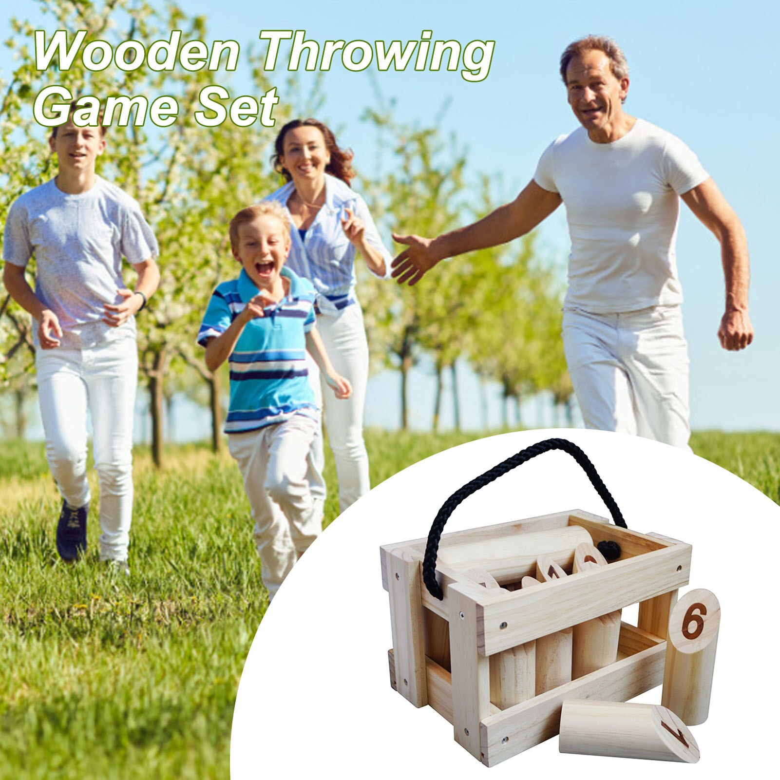 Wooden Throwing Game Set Number Block Tossing Fun Game Toy Outdoor Lawn The Family Playying Traditional Courtyard Fun Games