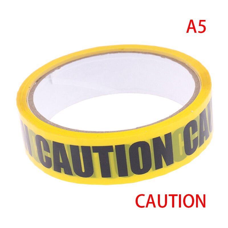 1Roll Warning Tape Danger Caution Fragile Barrier Remind Work Safety Adhesive Tapes DIY Sticker: A5