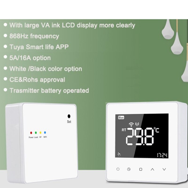 ! Smart Thermostat 3A Digital Temperature Controller Center &amp; Receiver For Gas Boiler Heating Programmable Thermostats