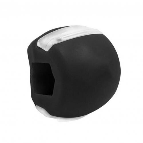 Face Masseter men facial pop n go mouth jawline Jawrsize Jaw Muscle Exerciser chew ball chew bite breaker training: Black