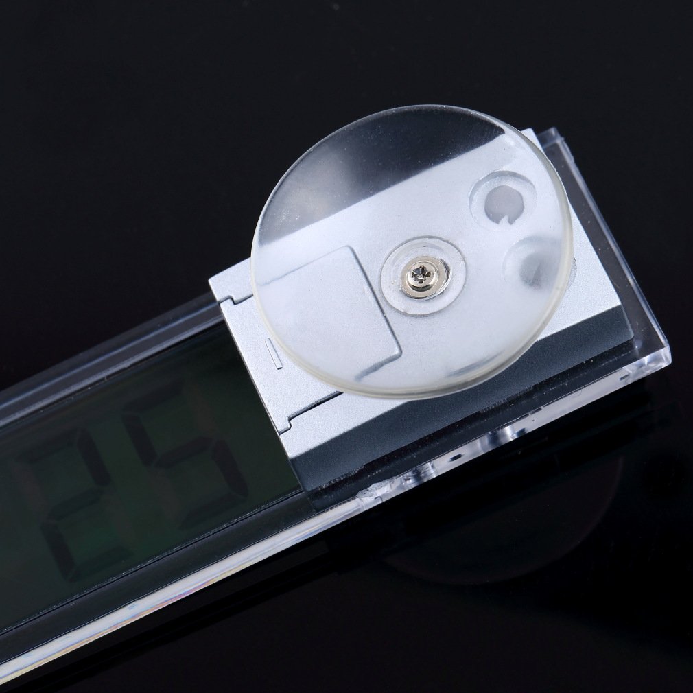 Proable Display Digital Car Electronic Clock Mini Durable Transparent LCD with Sucker