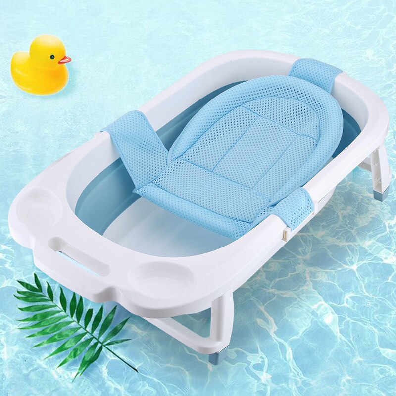 Baby säkerhet badmatta spädbarn badkar dusch stöd badkudde halkskydd justerbar badkar kudde sits matta poldable baby bad cusion