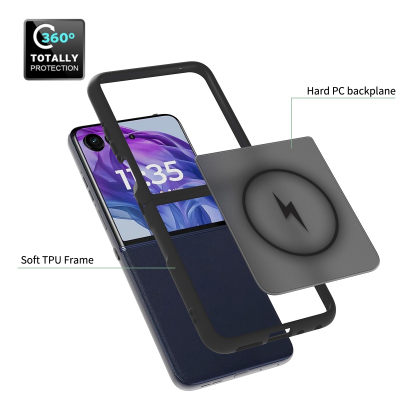 Magnetic Case For MOTO RAZR Pro Ultra Case For Magsafe Wireless Charging Matte Translucent Hard Armor Cover