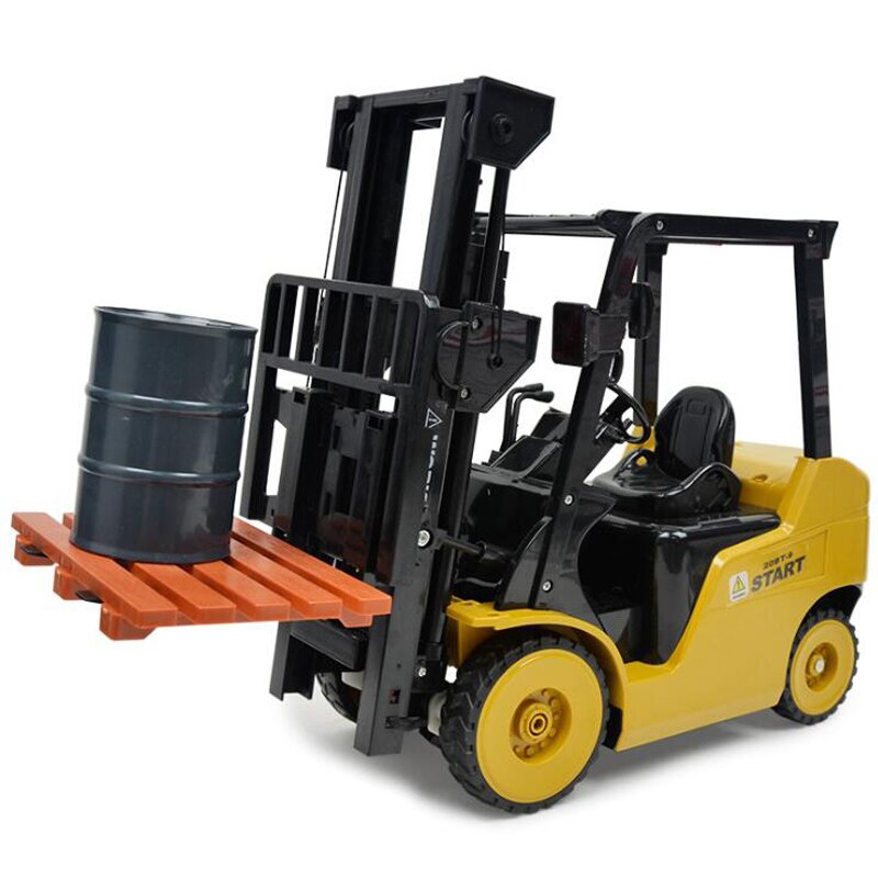 11-Weg Afstandsbediening Heftruck 1:8 Simulatie Heftruck Oplaadbare Licht Muziek Kraan Techniek Crane Truck Kinderspeelgoed