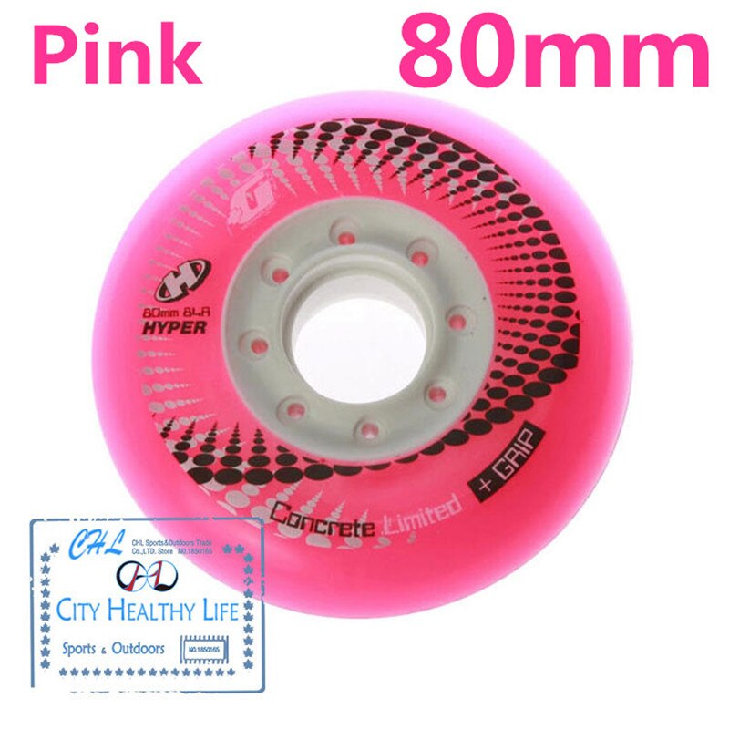[72mm 76mm 80mm] 100% Original 84A SEBA Hyper + G Griff Beton Inline Rollschuhe Rad rollschuh FSK Slalom Bremsen Rad: Rose 80mm