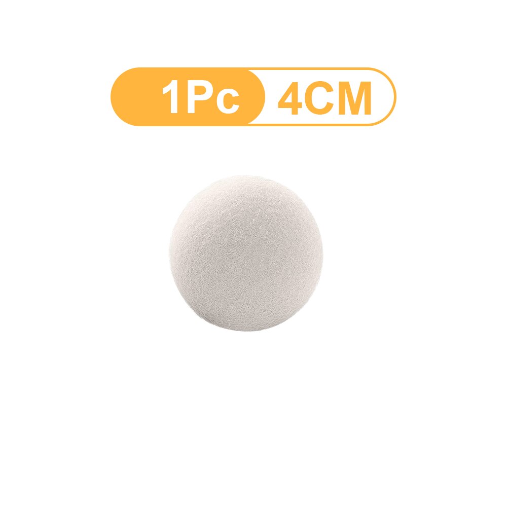 Reusable Wool Dryer Balls Magical Washing Tool for Washing Machine Cleaning Drying 4cm Fabric Softener Ball Laundry Balls: 1pc 4cm