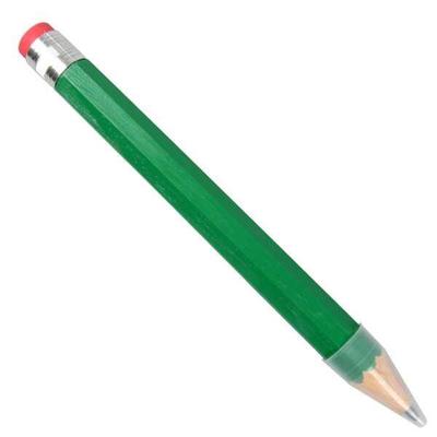 Super stor blyant pen overdimensioneret 35cm træ sjovt legetøj sjovt papirvarer nyhed håndværk blyant: Grøn