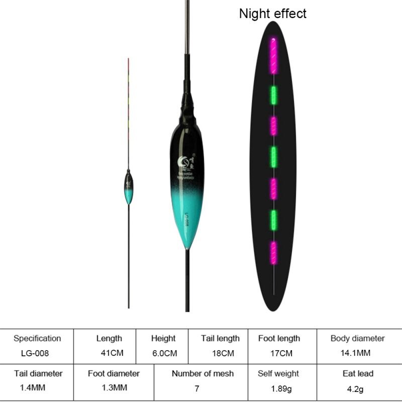 Day Night Fishing Float Waterproof Cool Light Electronic Floats Luminous Buoy Outdoor Fish Supply: A8