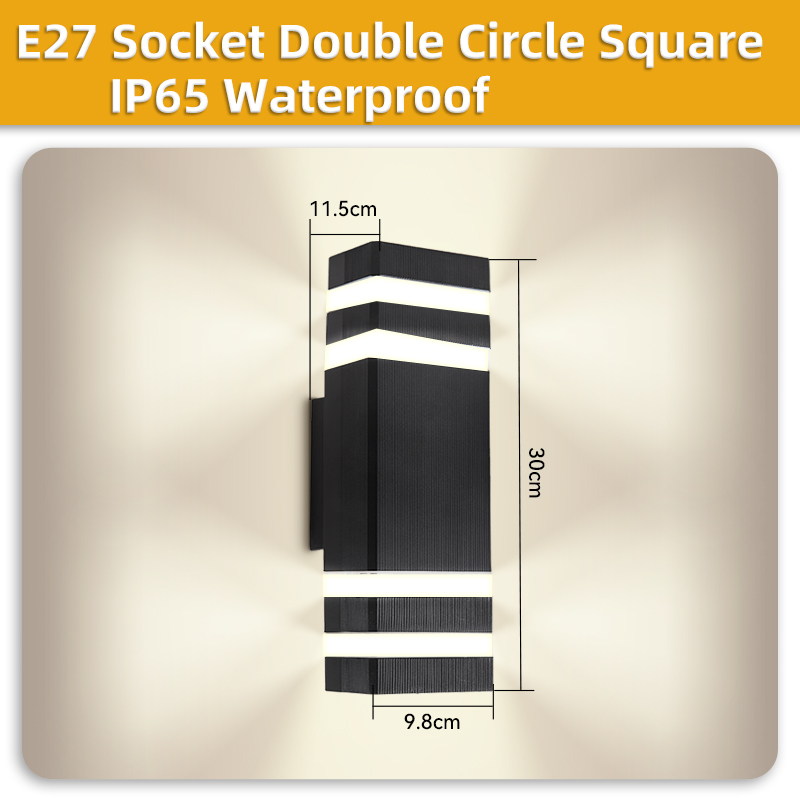 Dekorativ væglampe udendørs  e27 lamper vandtæt gade veranda væglampetter have facade lys balkon soveværelse hjem udendørs belysning: Foranderlig / 0-5w