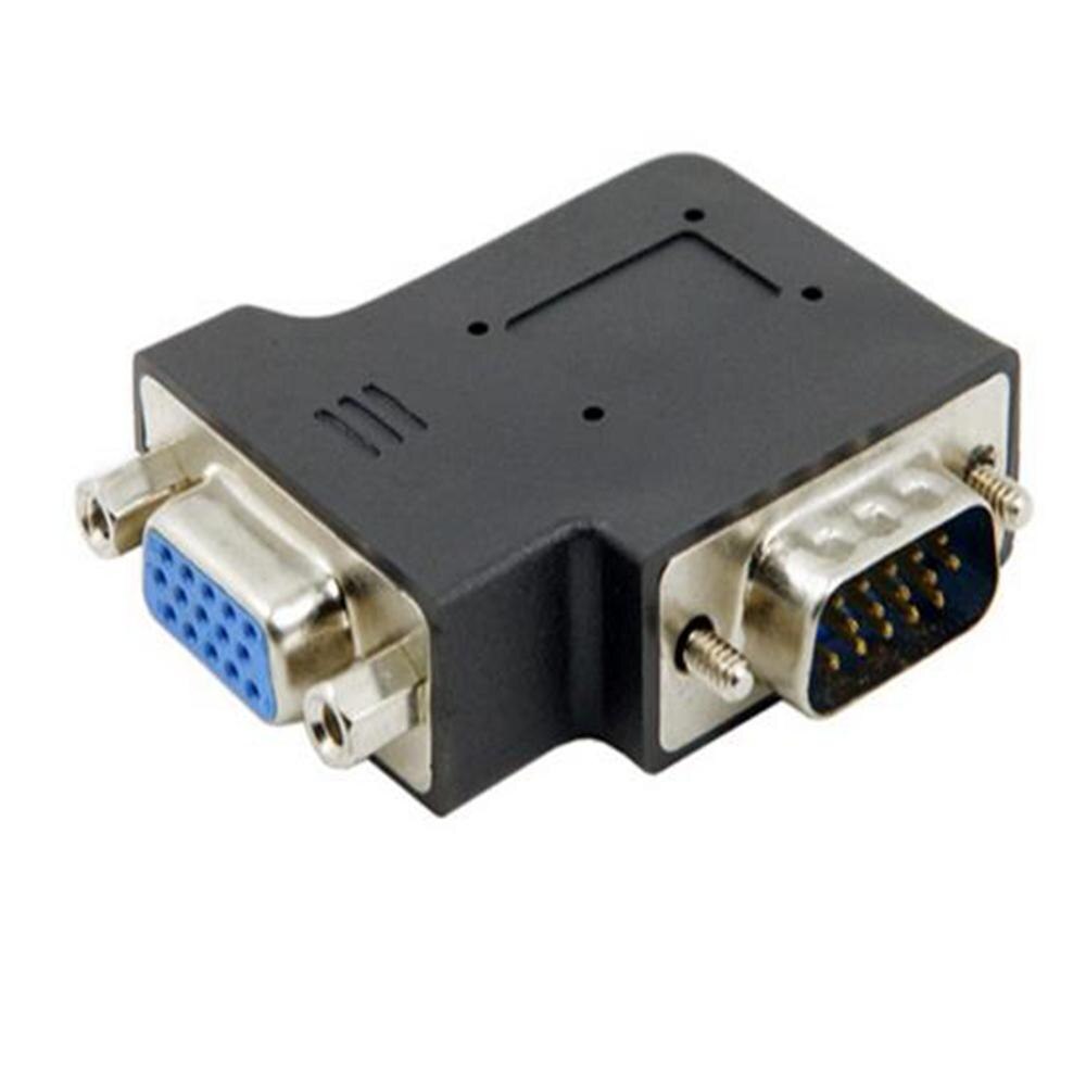 VGA SVGA male, 90 Degrees UP and Down, Left and Right, Female Expansion Adapter for Monitor and Projector Computer Host: Red