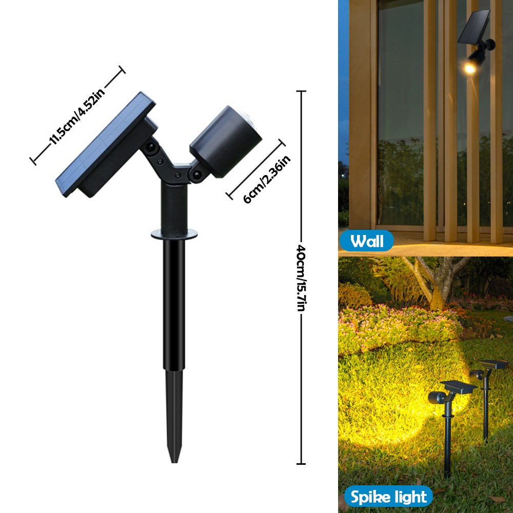 LED-spots op zonne-energie Buiten waterdicht Ultra Bright Sunset Spot Landscape Wandlamp voor boomvlag gazon tuinverlichting: Blauw / 0-5W