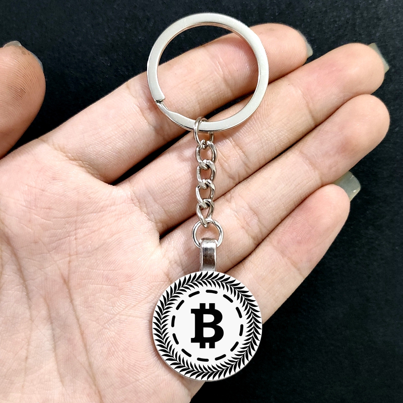 Bitcoin Sleutelhanger Legering Sleutelhanger Houder Auto Tas Sleutelhanger Vrouwen En Mannen Sieraden