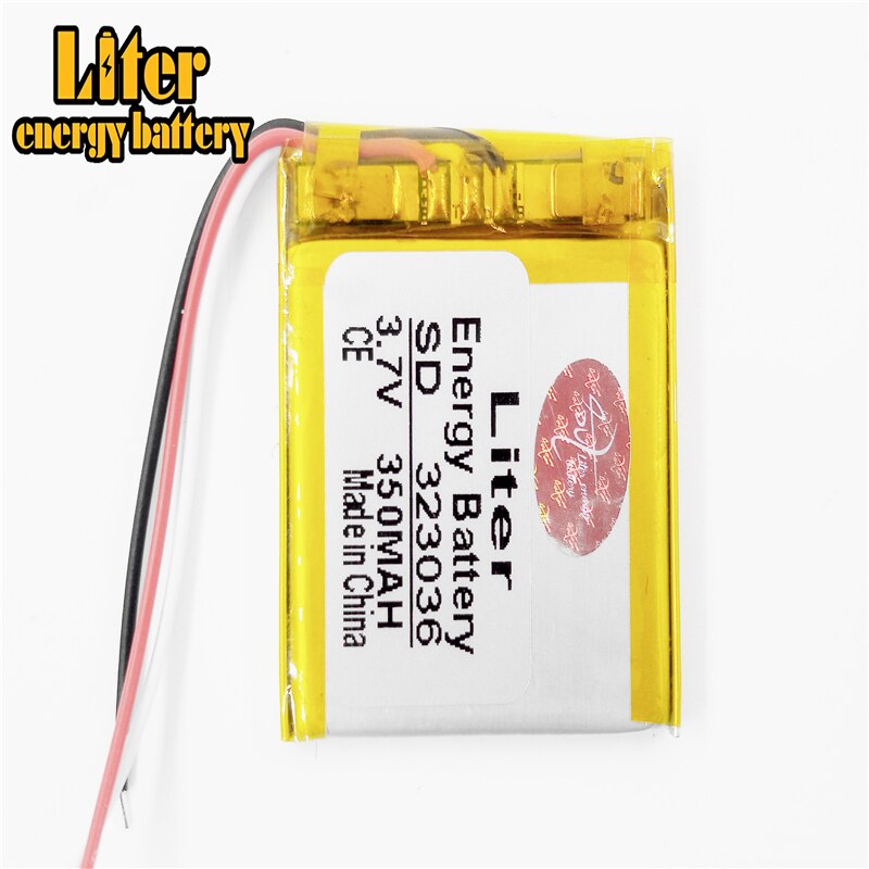 3 Lijnen 3.7V 350Mah 323036P Lithium Polymeer Batterijen Echt MP3 MP4 MP5 Mobiele Telefoon Batterij