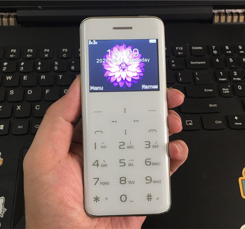 F2 telefon komórkowy 2.31 "dotykowy przycisk Super Mini ultracienki karta metalowy korpus Bluetooth 2.0 Anti-lost MP3 podwójna karta SIM Mini telefon komórkowy