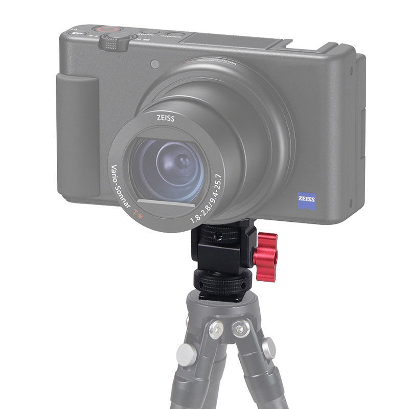 Mini-Monitorhalterung, Stativkopf mit Kaltschuh-Montageadapter, drehbar und neigbar, verstellbar für Blitzmikrofon, Fülllicht