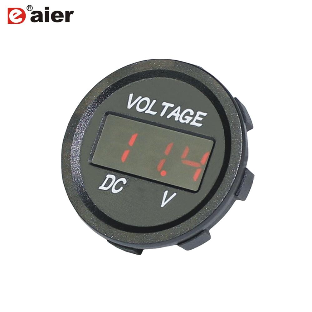 1PCS Red Digital Display LED Voltmeter Marine Waterdichte 6-30V en Standaard Moer Voor Auto Motorfiets