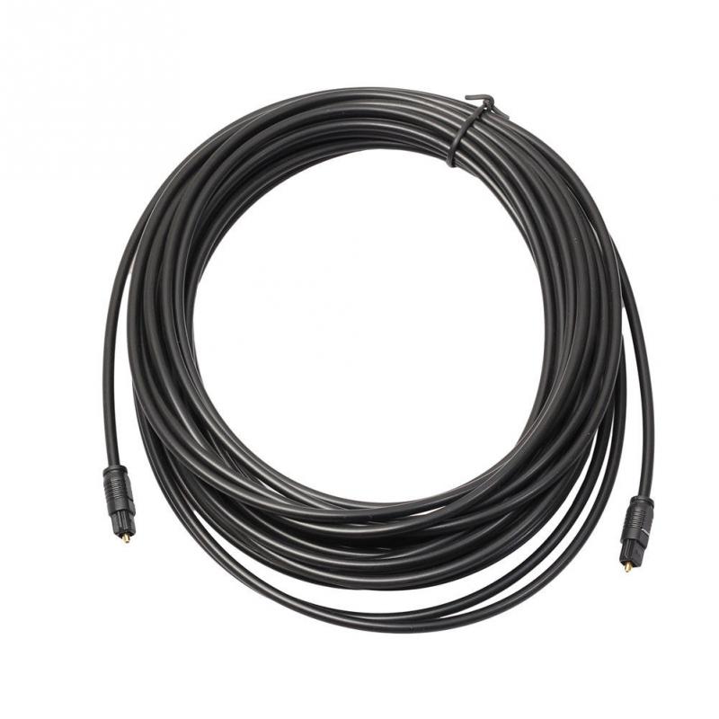 Cable de Audio óptico Digital para Toslink chapado en oro 1m 1,5 m 2m 3/5m 10m 15m 20m SPDIF MD DVD Cable chapado en oro de # 2