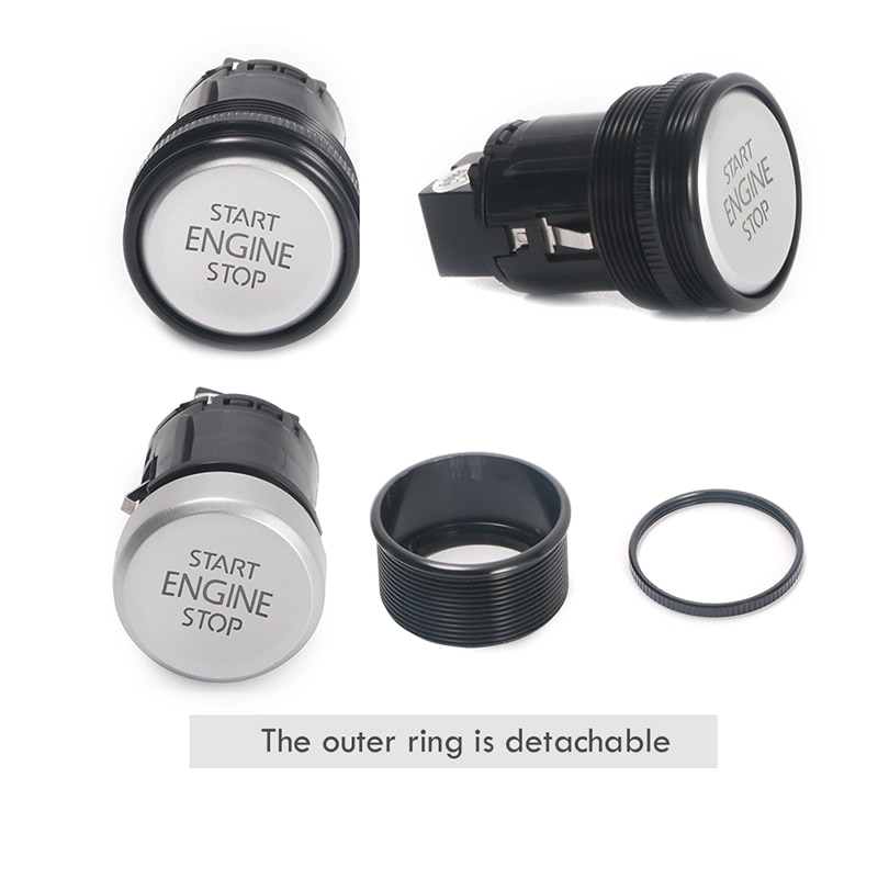 EASYGUARD Replacement push engine start stop button for ec002 series P7n style, red light