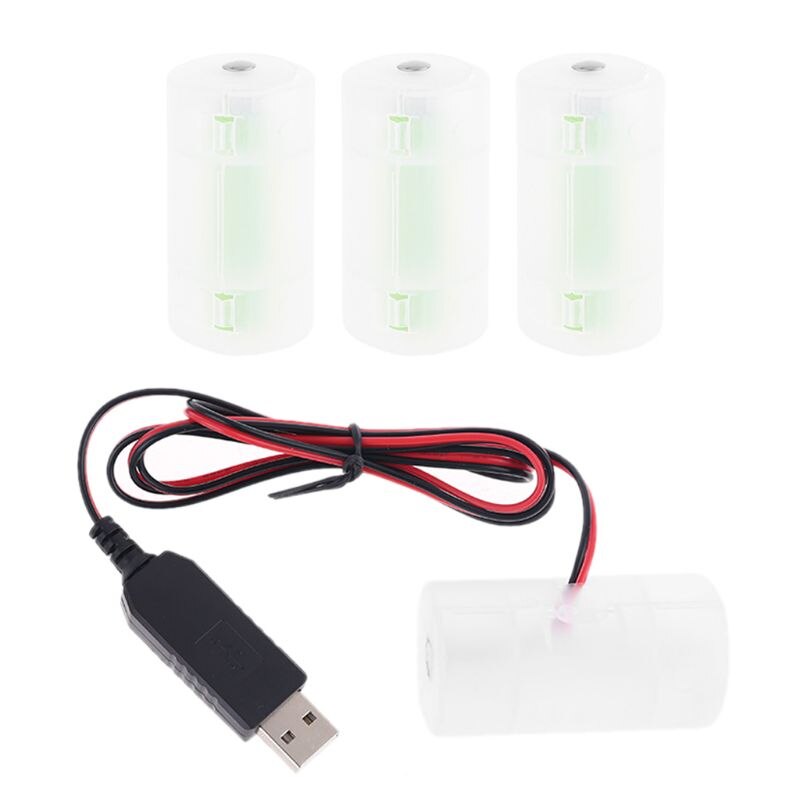 D Batterij Eliminator Usb Voeding Kabel Kan Vervangen 1 Tot 4 Stuks LR20 D Batterij M5TB