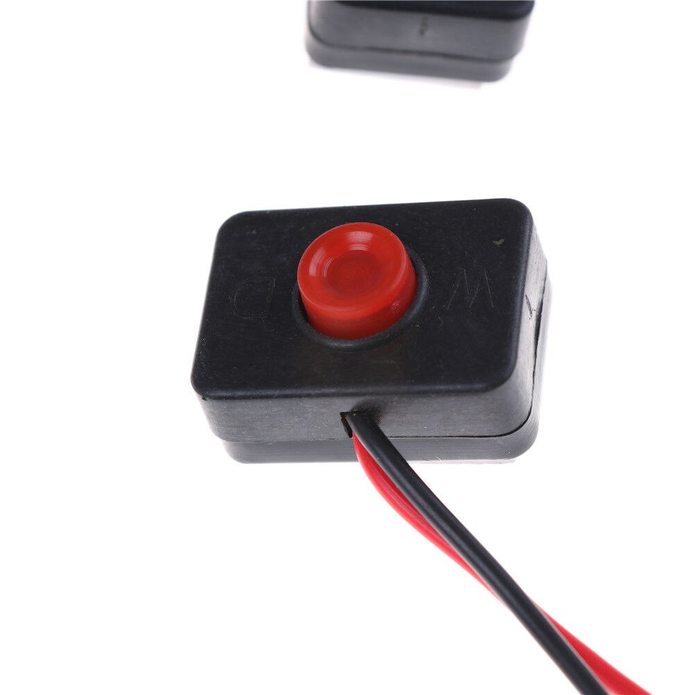 2 x DC 12C2A Adhesive base push button momentarily action wired switch for automobiles